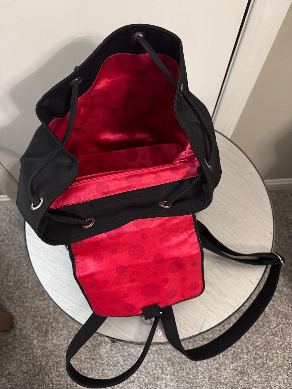 Mary Kay Black Nylon Backpack with Leather Trim - Picture 5 of 6